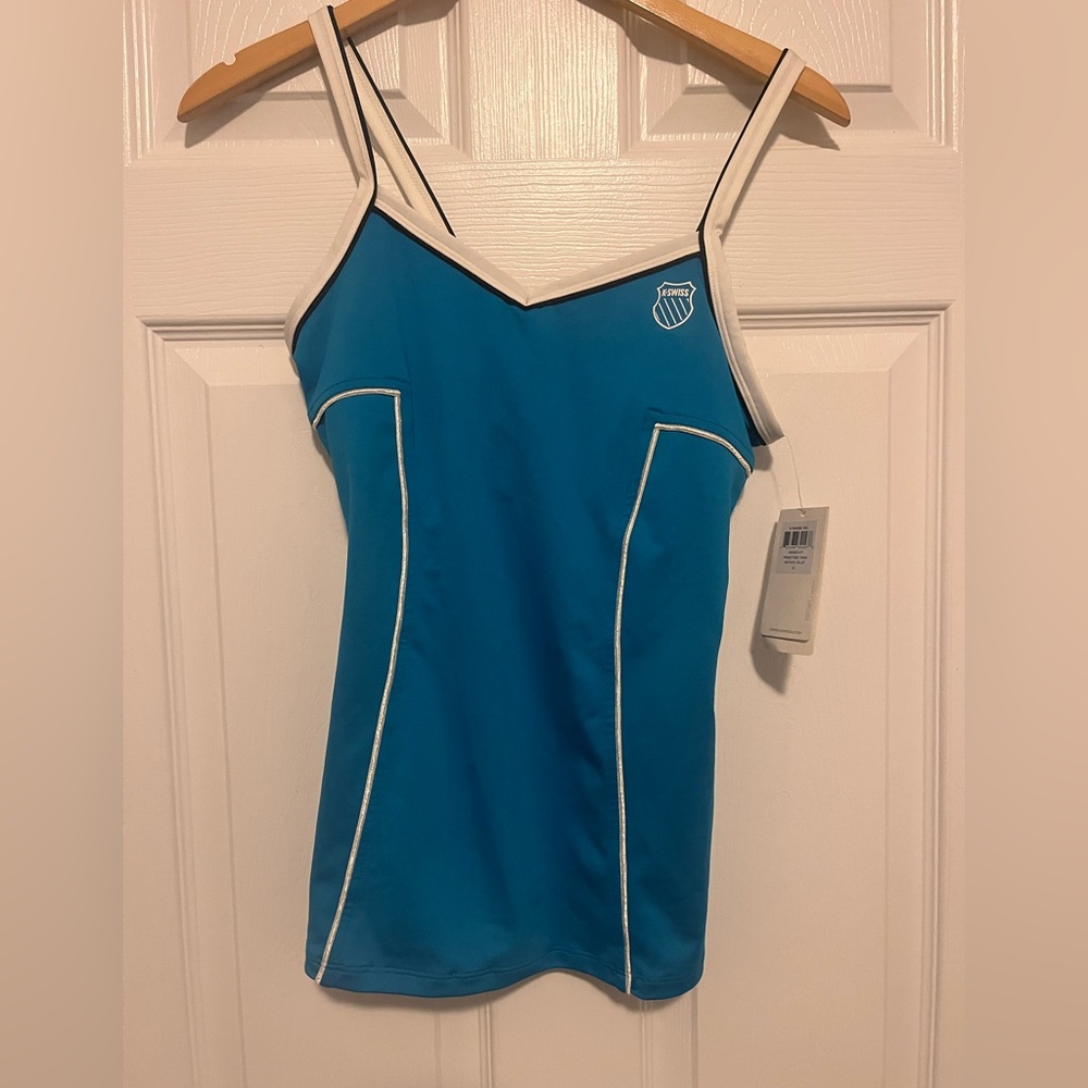 New NWT K-Swiss Teal Primetime Tank with White Accents